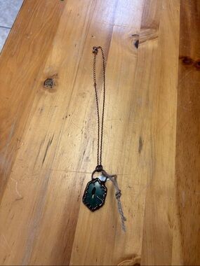 Green Pendant Necklace Women's Jewelry